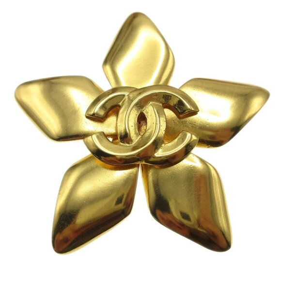 Chanel CC Brooch Pin Gold 96P 120653 - Picture 1 of 4